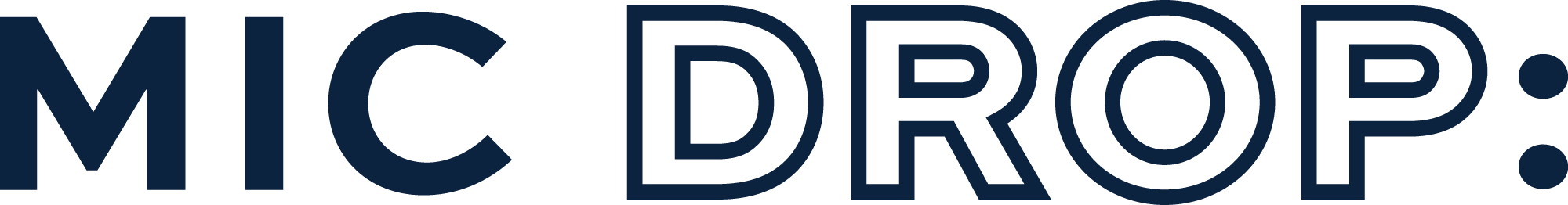 “MIC DROP:” displayed in large dark blue capital letters.